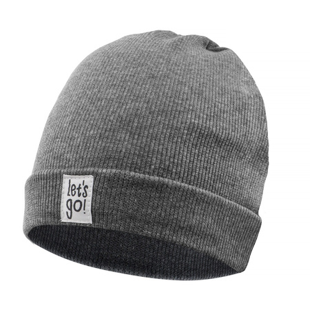 Czapka sci LETS GO szary,melanz40 110/122