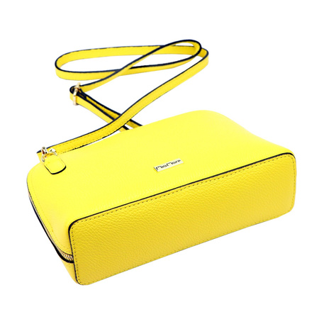 MiaMore torebka listonoszka skóra naturalna żółty