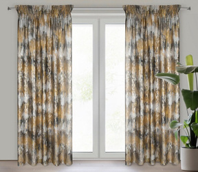 ZASŁONA GOTOWA TINA NA TAŚMIE 140 X 270 CM MUSZTARDOWY