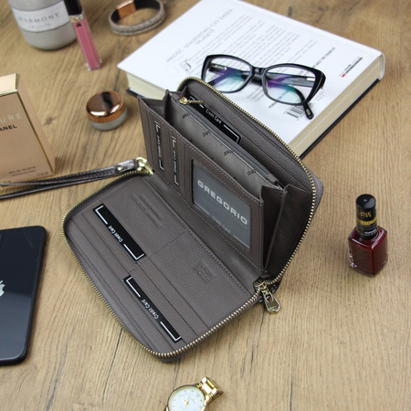 Portfel damski skórzany skóra naturalna Gregorio 