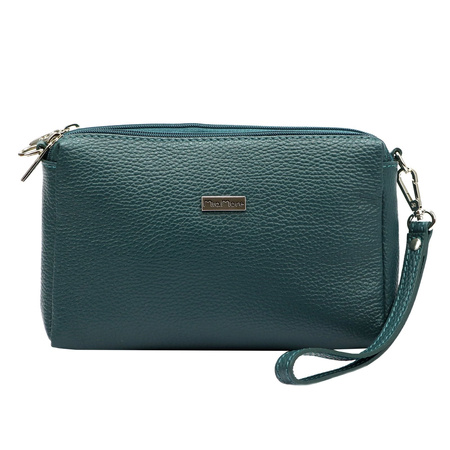 MiaMore torebka listonoszka skóra naturalna niebieski