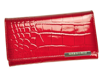 Gregorio portfel skóra naturalna czerwony Gregorio BC-114 - kobieta