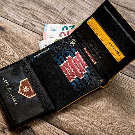 Portfel męski skórzany skóra naturalna  Peterson