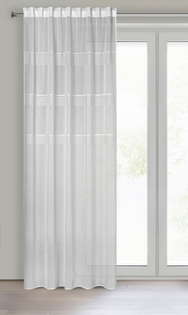 FIRANA GOTOWA INES NA TAŚMIE 140 X 270 CM BIAŁY