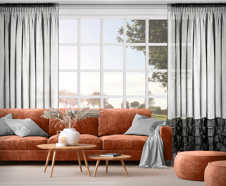 FIRANA GOTOWA DANI 1 NA TAŚMIE 140 X 270 CM CZARNY