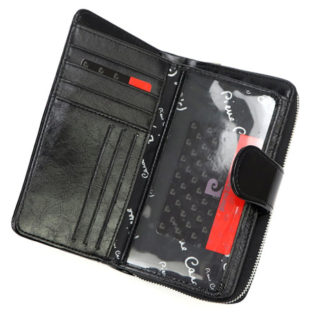 Portfel damski skóra naturalna + skóra ekologiczna Pierre Cardin