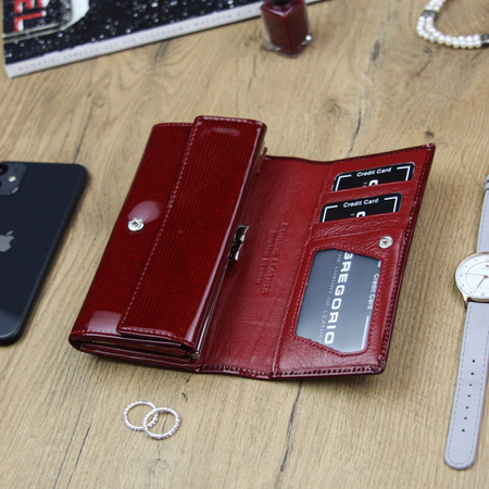 Portfel damski skórzany skóra naturalna Gregorio 