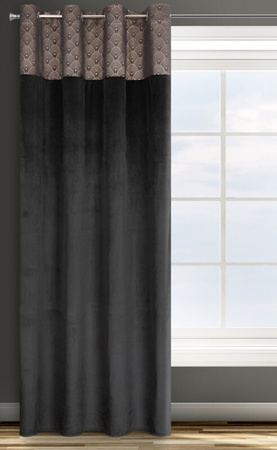 ZASŁONA GOTOWA D91 AGNES 140 X 250 CM CZARNY