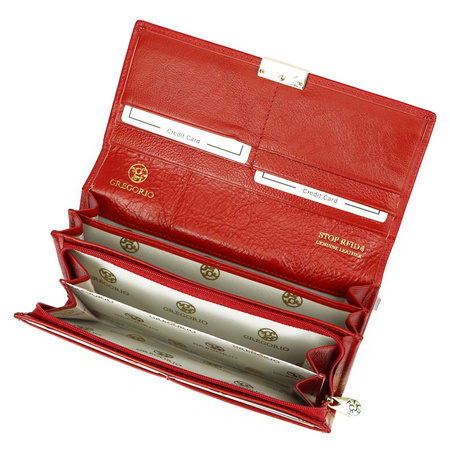 Portfel damski skórzany skóra naturalna Gregorio