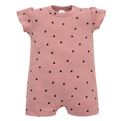 Rampers TRES BIEN RO roz,groszki 74