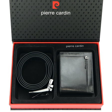 Zestaw na prezent dla mężczyzny portfel i pasek męski skórzany Pierre Cardin