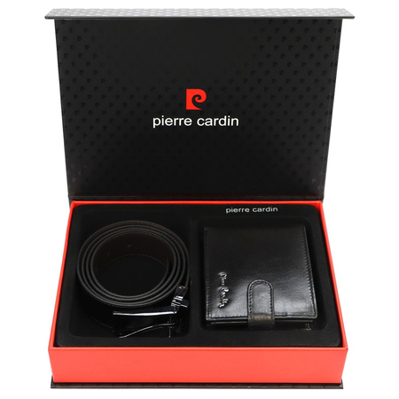 Zestaw na prezent dla mężczyzny portfel i pasek męski skórzany Pierre Cardin