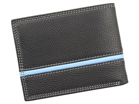 Skórzany pasek męski ELITE czarny 105-cm