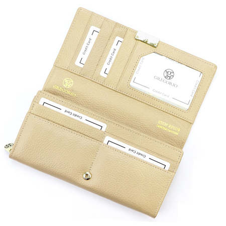 Portfel damski skórzany skóra naturalna Gregorio