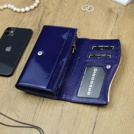 Portfel damski skórzany skóra naturalna Gregorio 