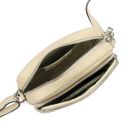 MiaMore torebka listonoszka skóra naturalna beżowy