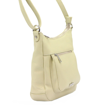 MiaMore torebka listonoszka skóra naturalna beżowy