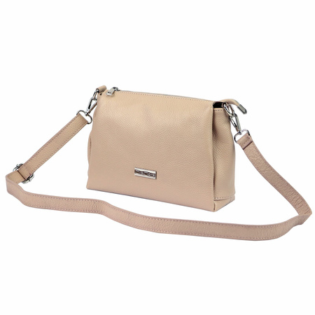 MiaMore torebka listonoszka skóra naturalna różowy