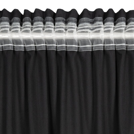 ZASŁONA GOTOWA MARION 2 NA TAŚMIE 140 X 270 CM CZARNY