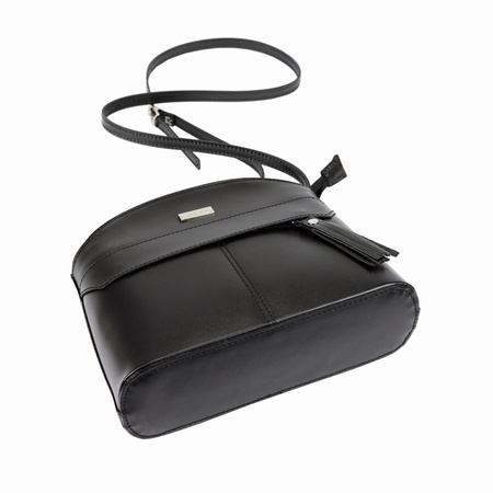 MiaMore torebka listonoszka skóra naturalna czarny