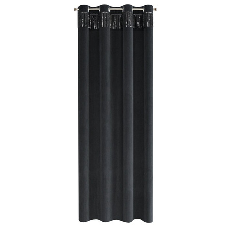 ZASŁONA GOTOWA JASPER 140 X 250 CM CZARNY