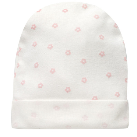 CZAPKA NIEM LOVELY DAY KWIATY écru,kwiaty 56