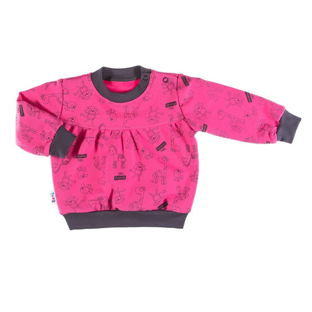 BLUZA SAWANNA DRES DZ DRUK RÓŻ Ewa Klucze