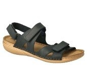 Inblu sandały skórzane damskie granatowe