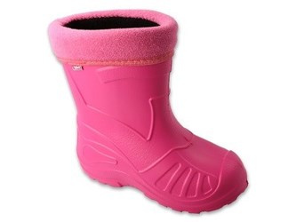 Befado - Obuwie dziecięce kalosze z ocieplaczem dla dziewczynki różowe