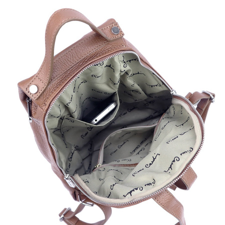 Plecak damski skórzany skóra naturalna Pierre Cardin