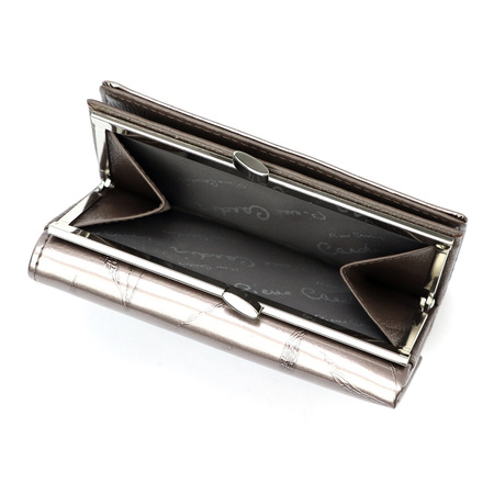 Pierre Cardin portfel skóra naturalna szary 02 LEAF 108 - kobieta