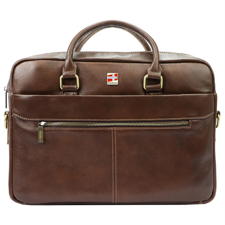 Teczka torba męska skórzana skóra naturalna Nordee