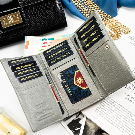 Portfel damski skóra naturalna skórzany Peterson