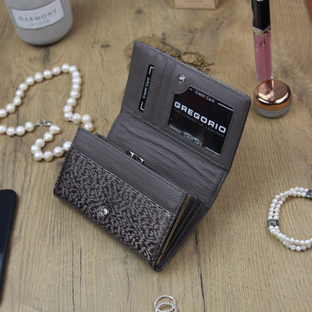 Portfel damski skórzany skóra naturalna Gregorio 