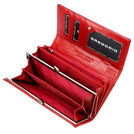 Gregorio portfel skóra naturalna beżowy Gregorio 100 - kobieta