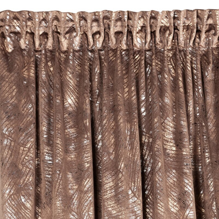 ZASŁONA GOTOWA TULIA NA TAŚMIE 135 X 270 CM BRĄZOWY