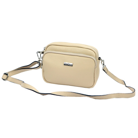 MiaMore torebka listonoszka skóra naturalna beżowy