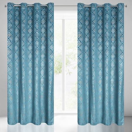 ZASŁONA GOTOWA ARETA 140 X 250 CM NIEBIESKI