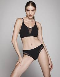 Lama figi damskie bikini 5017 bezszwowe XXL czarne