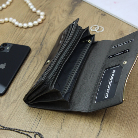 Portfel damski skórzany skóra naturalna Gregorio 