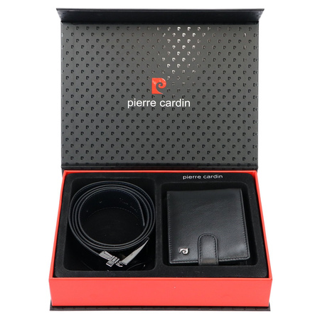 Zestaw na prezent dla mężczyzny portfel i pasek męski skórzany Pierre Cardin