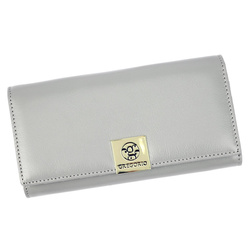 Gregorio portfel skóra naturalna licowa szary kobieta