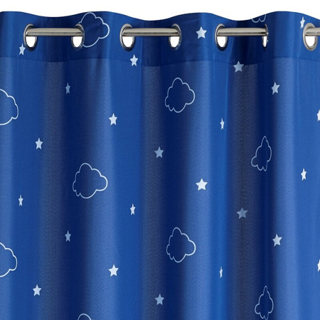 ZASŁONA GOTOWA NUBLES 140 X 250 CM GRANATOWY