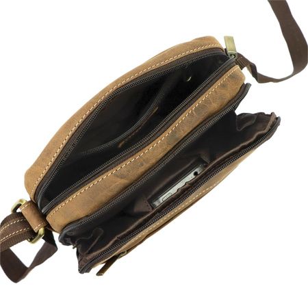 Torba saszetka na ramię męska skórzana skóra naturalna Nordee