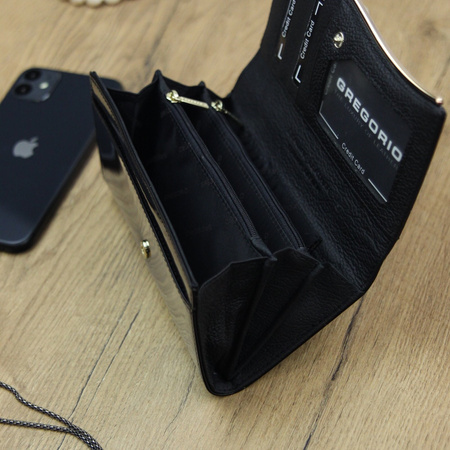 Portfel damski skórzany skóra naturalna Gregorio