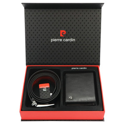 Zestaw na prezent dla mężczyzny portfel i pasek męski skórzany Pierre Cardin