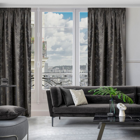 ZASŁONA GOTOWA ADRIA NA TAŚMIE 140 X 270 CM GRAFITOWY