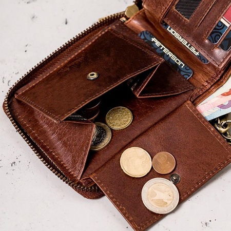 Portfel męski skórzany skóra naturalna  Peterson