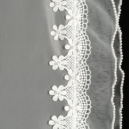 FIRANA GOTOWA LARISA NA TAŚMIE 140 X 270 CM BIAŁY