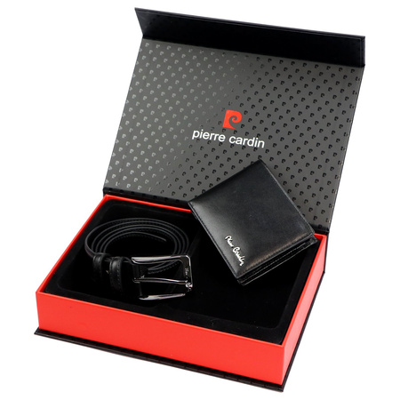Zestaw na prezent dla mężczyzny portfel i pasek męski skórzany Pierre Cardin